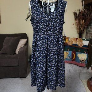 NWT Basic Editions sz Medium floral print dress